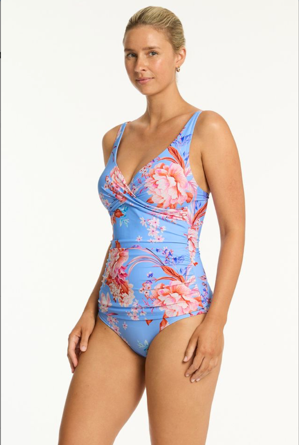 Sea Level Indochine Cross Front Multifit Singlet Top & Midi Pant - Light Blue