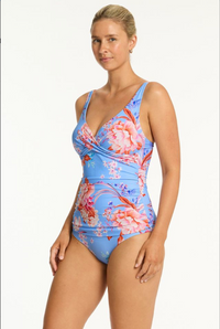 Sea Level Indochine Cross Front Multifit Singlet Top & Midi Pant - Light Blue