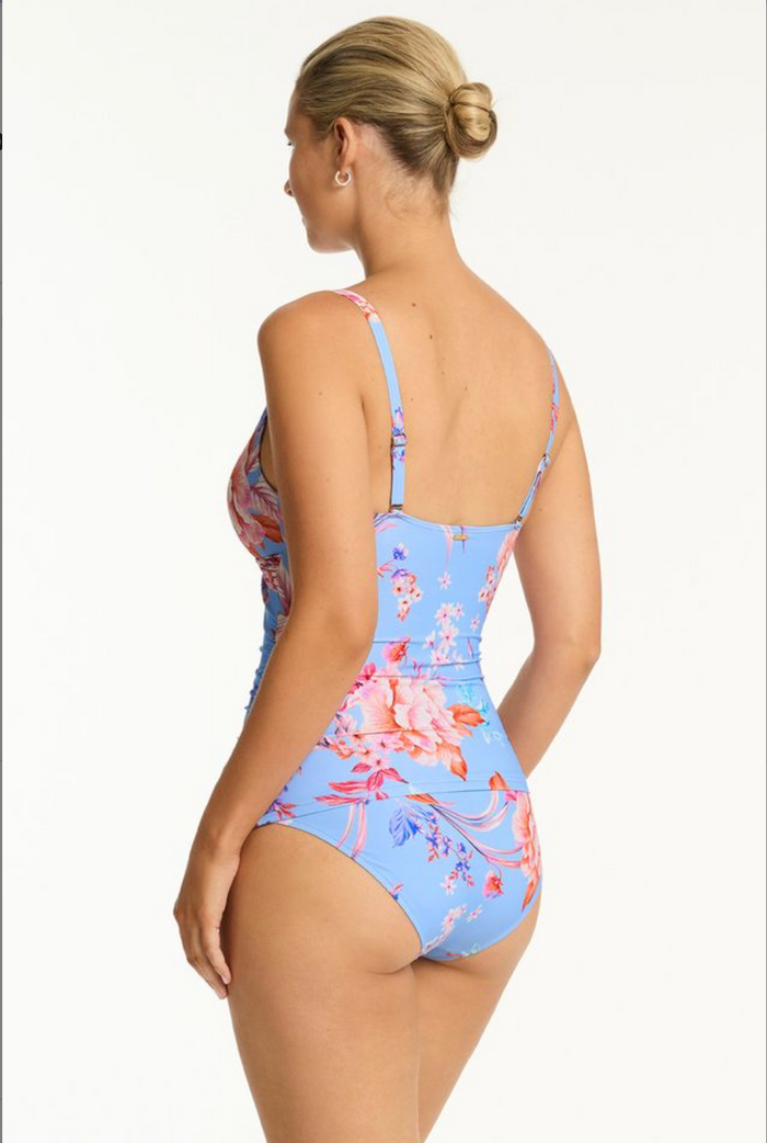 Sea Level Indochine Cross Front Multifit Singlet Top & Midi Pant - Light Blue