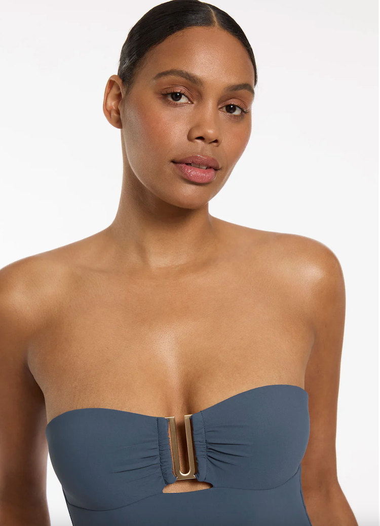 Jets Jetset Bandeau One Piece - Steel Blue