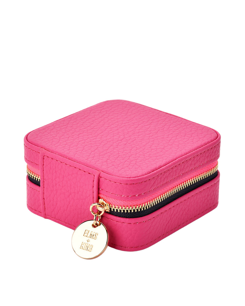 Elms + King Small Jewellery Case - Fuchsia