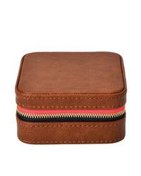 Elms + King Small Jewellery Case - Tan Pebble