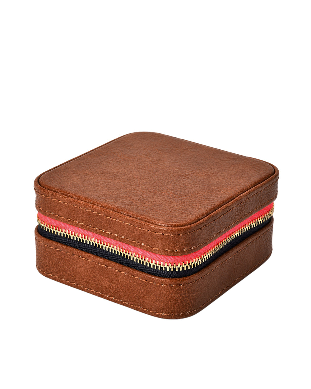 Elms + King Small Jewellery Case - Tan Pebble