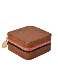 Elms + King Small Jewellery Case - Tan Pebble