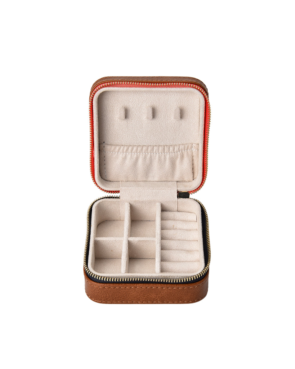 Elms + King Small Jewellery Case - Tan Pebble