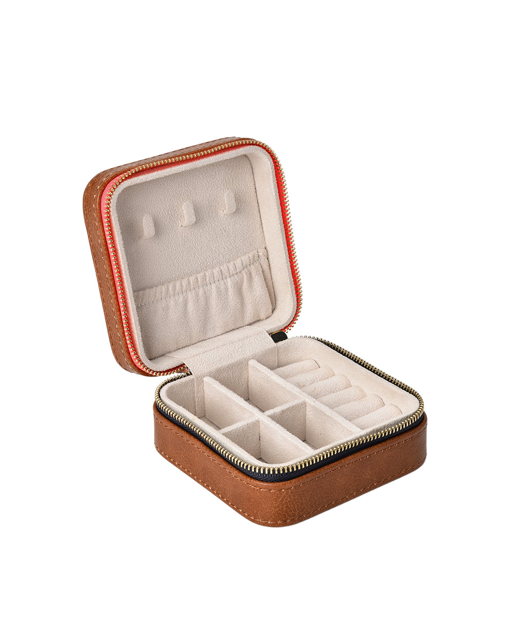 Elms + King Small Jewellery Case - Tan Pebble
