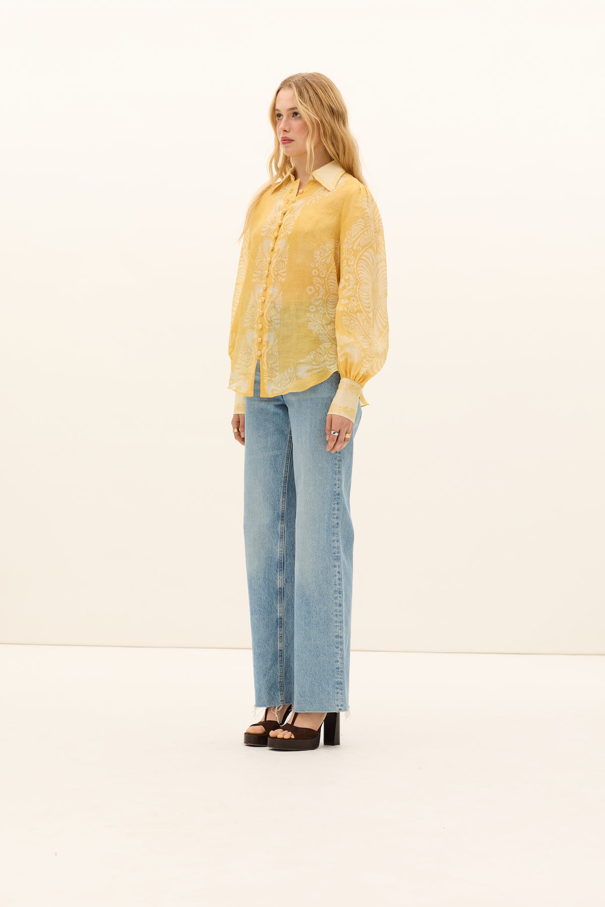 Kate Ford Mimosa Collar Blouse - Verbena
