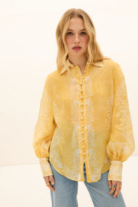 Kate Ford Mimosa Collar Blouse - Verbena