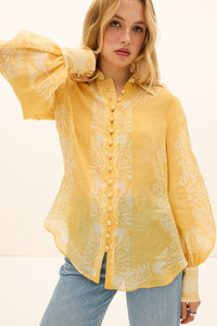 Kate Ford Mimosa Collar Blouse - Verbena