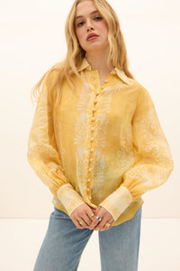 Kate Ford Mimosa Collar Blouse - Verbena