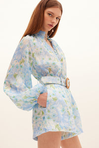 Kate Ford Poinsettia Buttoned Blouse