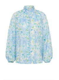 Kate Ford Poinsettia Buttoned Blouse