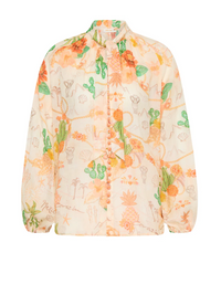 Kate Ford Tacana Tie Buttoned Blouse