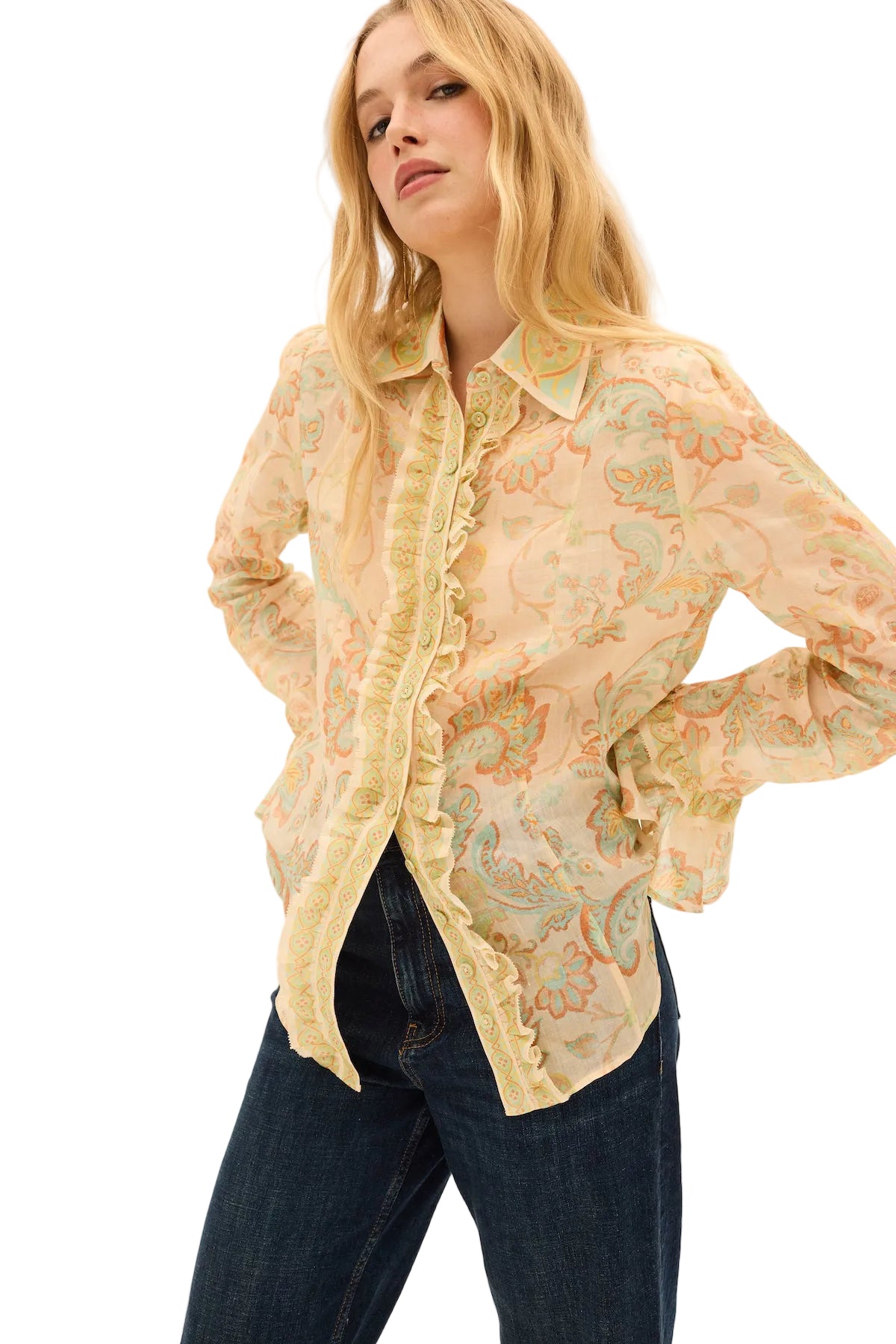 Kate Ford Fiordaliso Frill Blouse