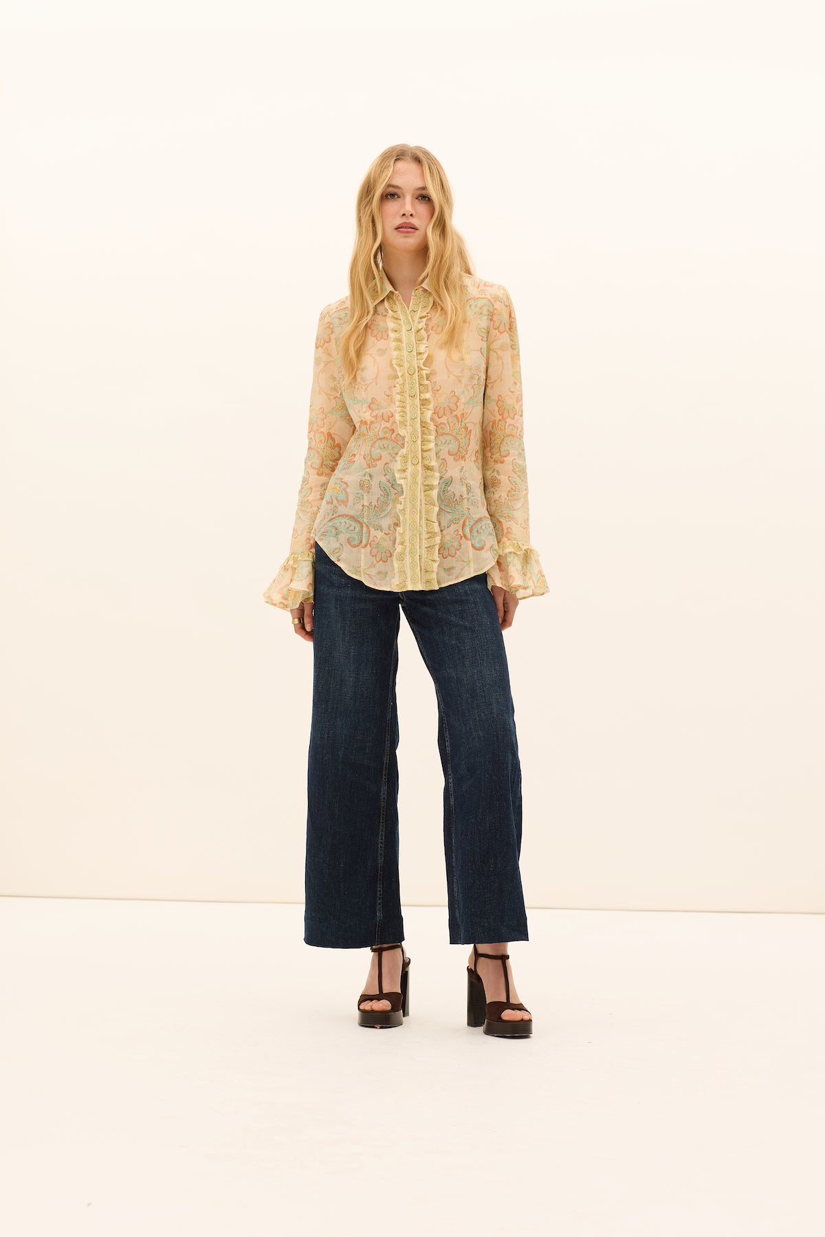 Kate Ford Fiordaliso Frill Blouse