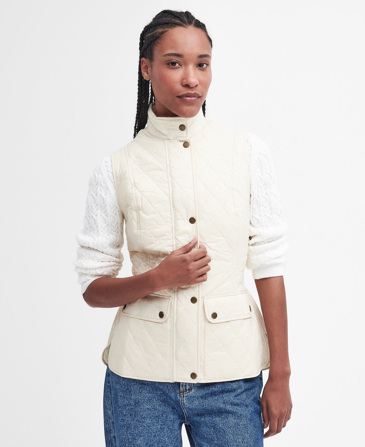 Barbour Otterburn Quilted Gilet - Pearl