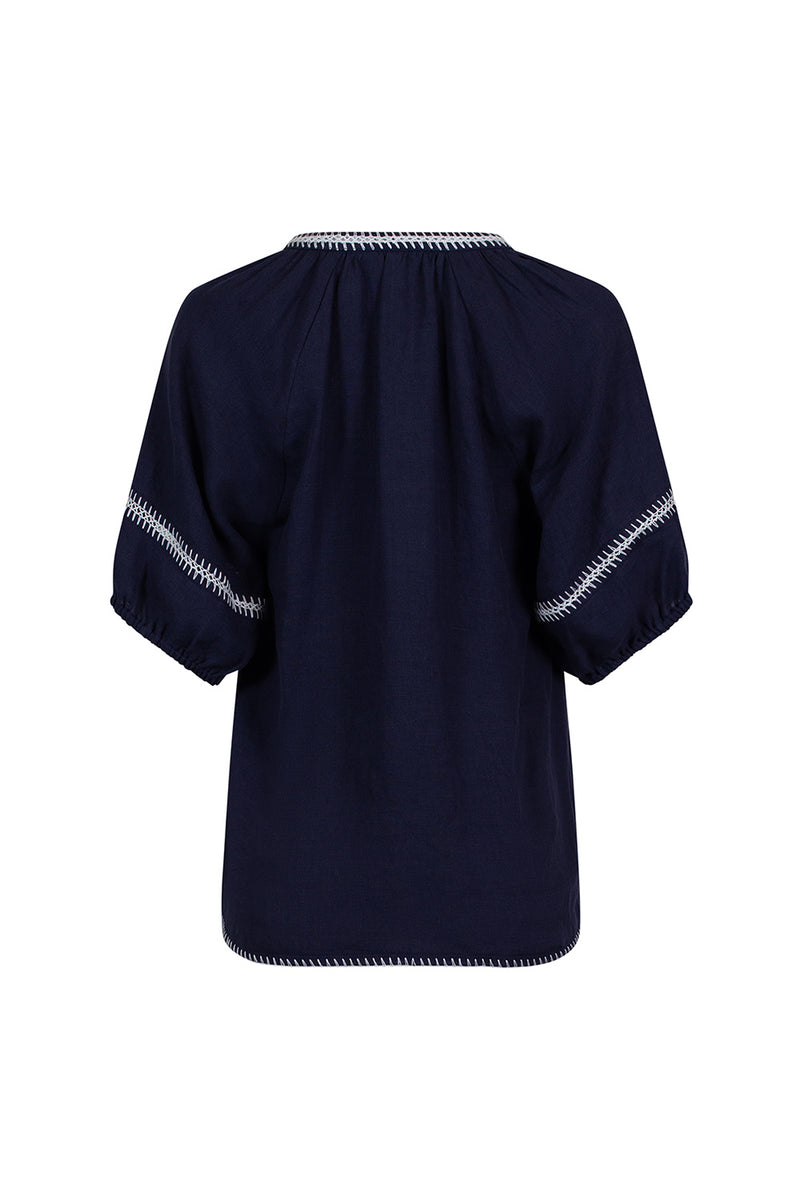 LOOBIES STORY VARENA BLOUSE - INDIGO