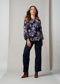 Loobies Story Chelsea Top - Indigo Multi