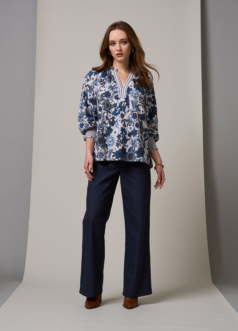 Loobies Story Greenwich Blouse - Stone Multi