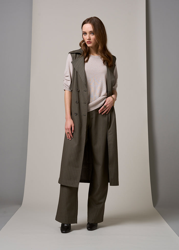 Loobies Story Halstead Trench - Cypress Green