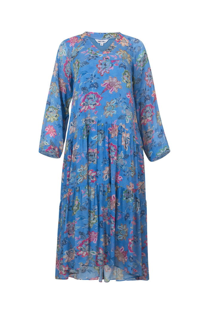 Loobies Story Mayfair Dress - Wedgewood Blue Multi Sor