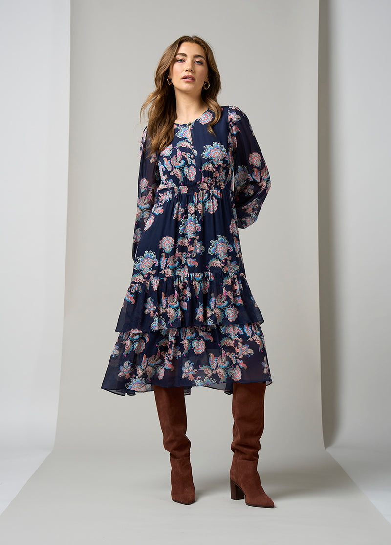 Loobies Story Chelsea Dress - Indigo Multi