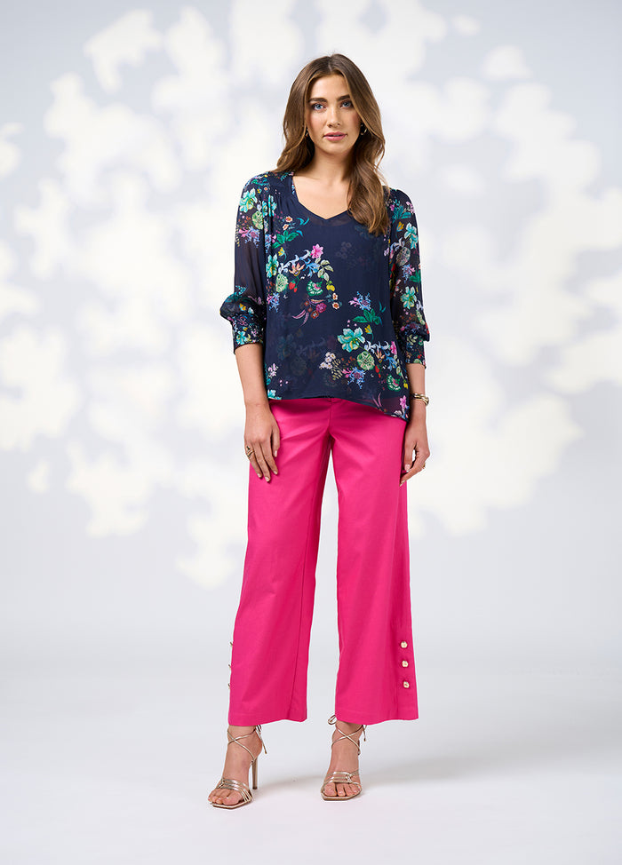 Loobies  Story La Bohème Top - Indigo Multi