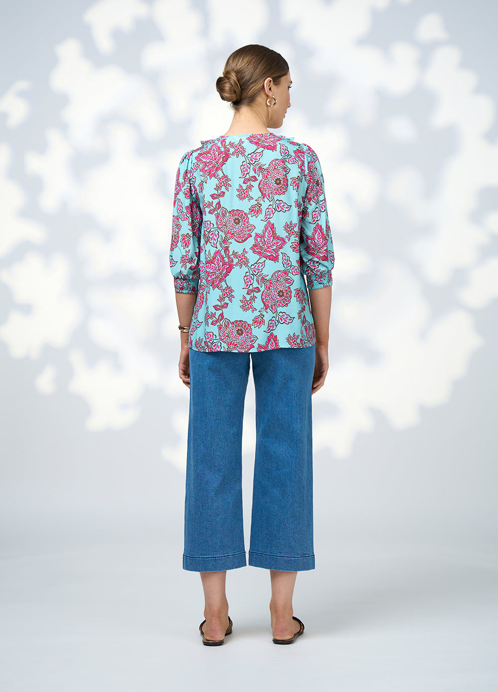 Loobies  Story Indie Blouse - Tiffany Blue Multi
