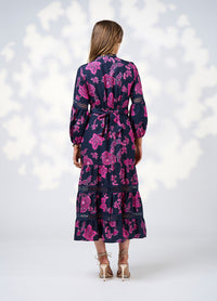 Loobies  Story Indie Midi Dress - Indigo Multi