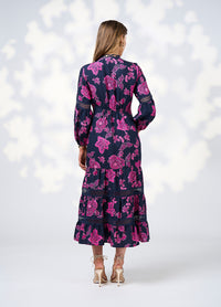 Loobies  Story Indie Midi Dress - Indigo Multi