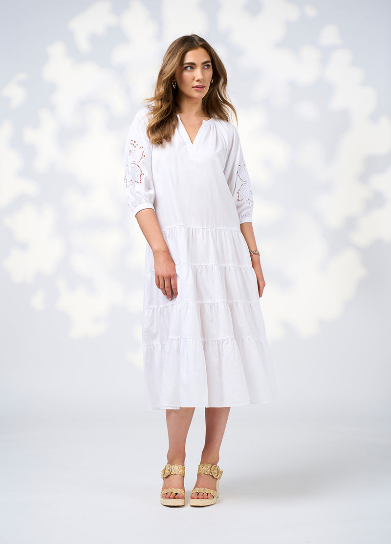 Loobies  Story Calli Midi Dress - White