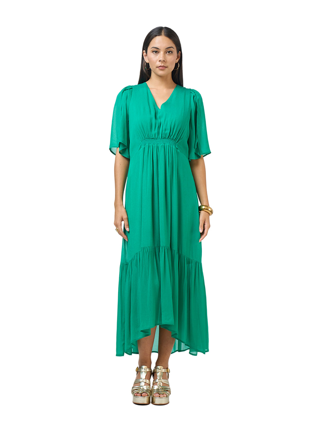 Loobies Story Zora Midi Dress - Emerald