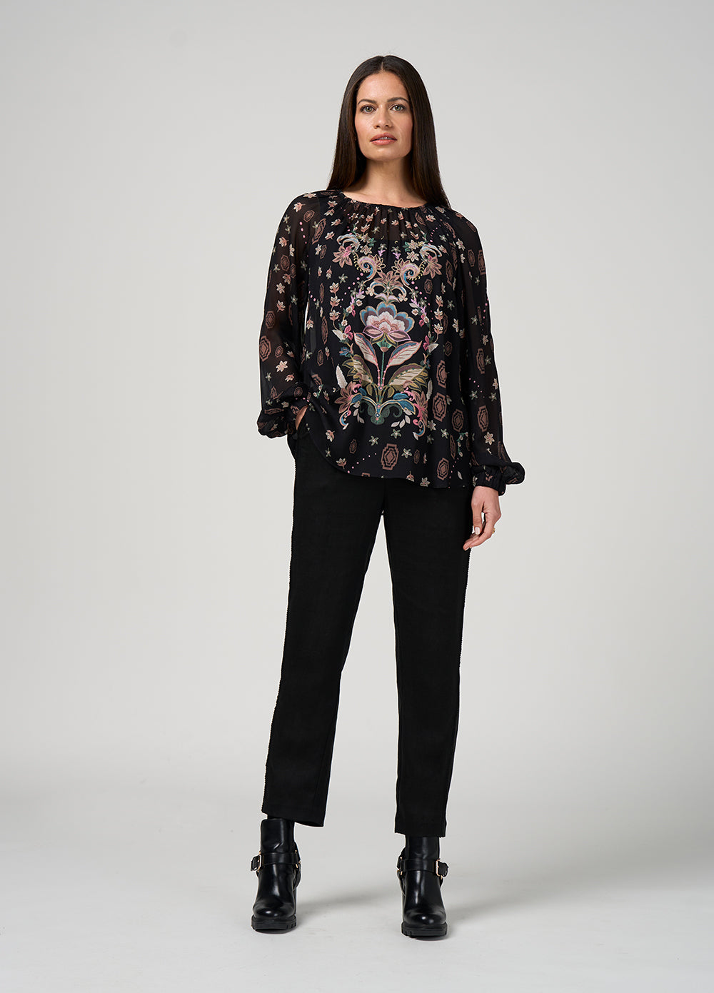 Loobies Story Antoinette Top - Black Multi