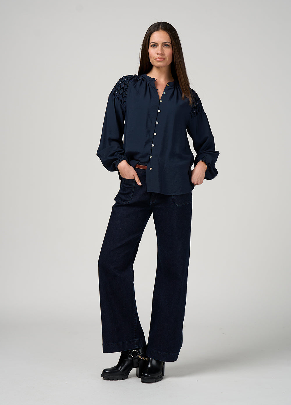Loobies Story Bijou Blouse - Indigo