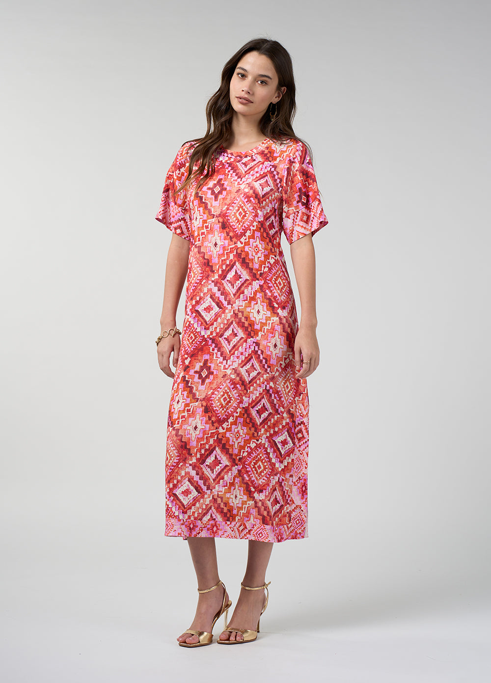 Loobies Story Sinhala Dress – Coral Multi