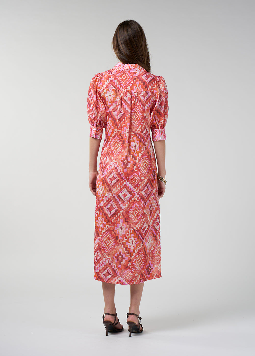 Loobies Story Sinhala Shirt Dress – Coral Multi