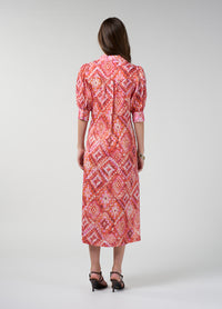 Loobies Story Sinhala Shirt Dress – Coral Multi