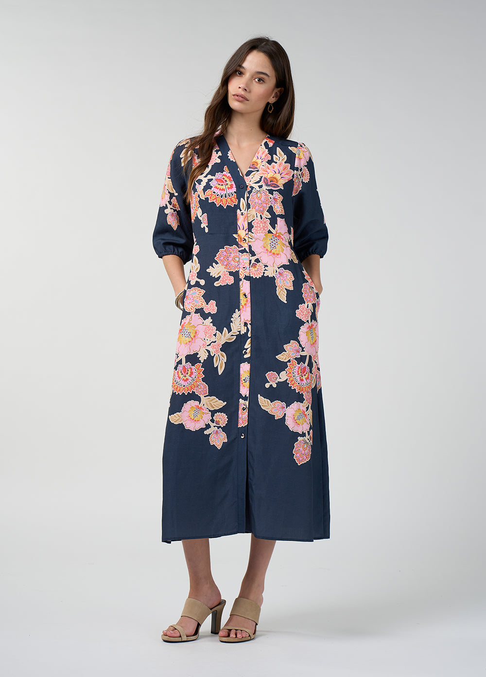 Loobies Story Mirissa Shirt Dress – Indigo Multi