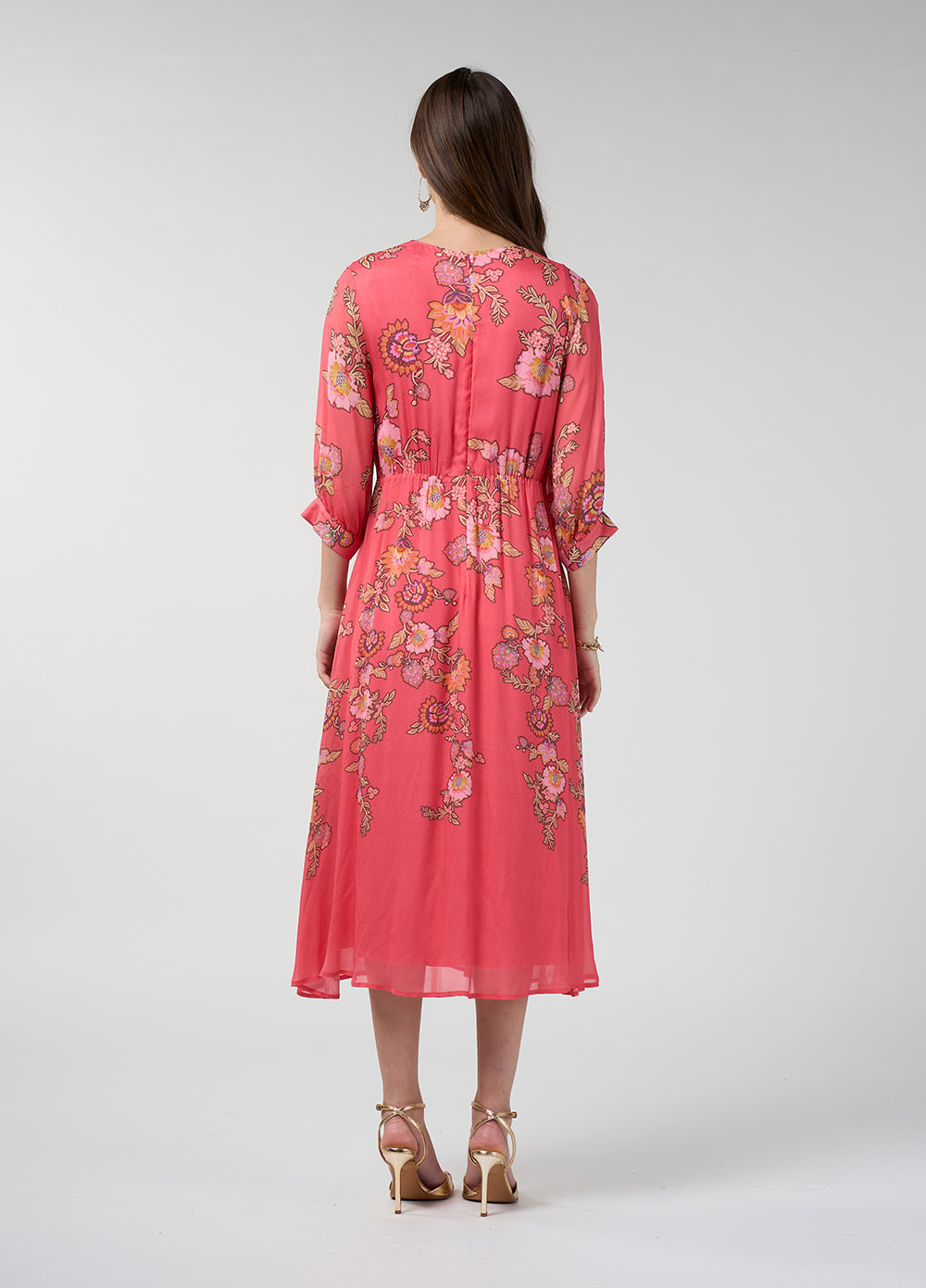 Loobies Story Mirissa Midi Dress – Coral Multi