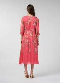 Loobies Story Mirissa Midi Dress – Coral Multi