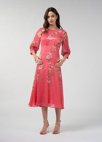 Loobies Story Mirissa Midi Dress – Coral Multi