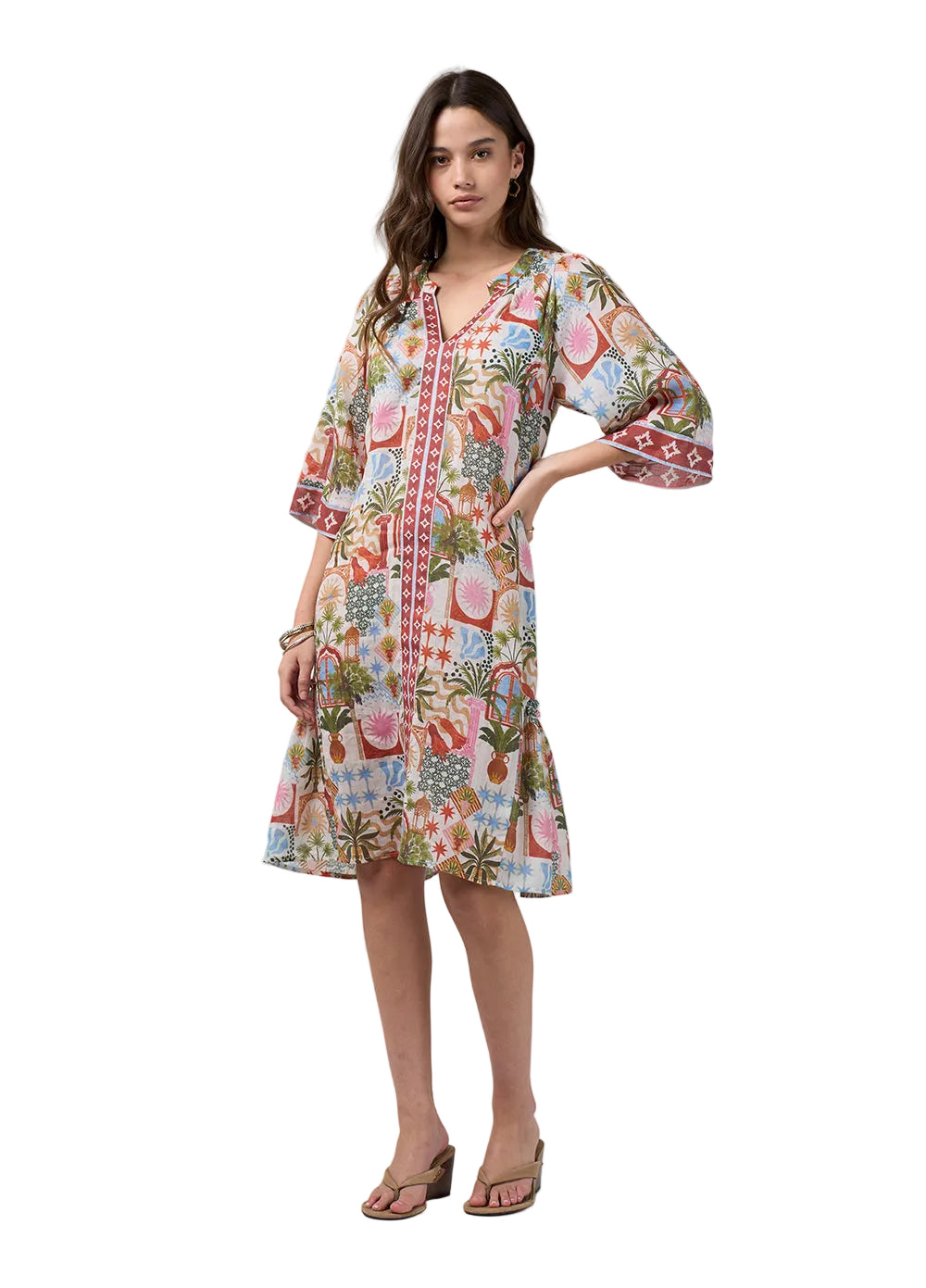 Loobies Story Jaffna Dress – Bone Multi