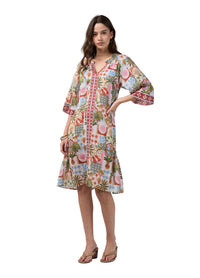 Loobies Story Jaffna Dress – Bone Multi