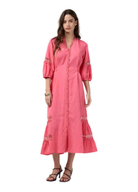 Loobies Story Shalini Midi Dress – Coral