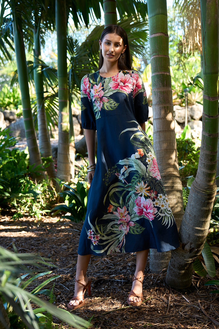 Loobies Story Ayana Dress - Indigo Multi