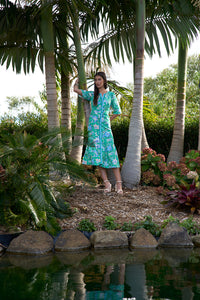 Loobies Story Samira Midi Dress - Emerald Multi