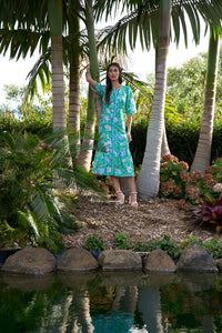 Loobies Story Samira Dress - Emerald Multi