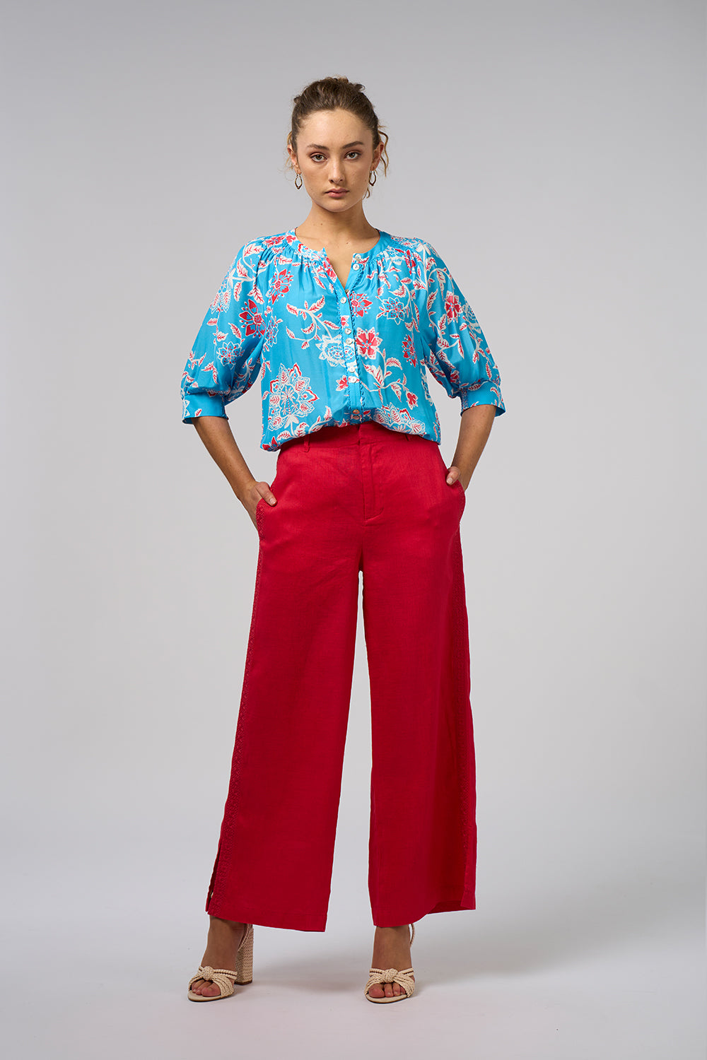 Loobies Story Aisha Shirt - Azure Multi