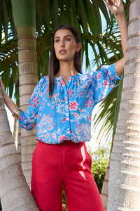 Loobies Story Aisha Shirt - Azure Multi