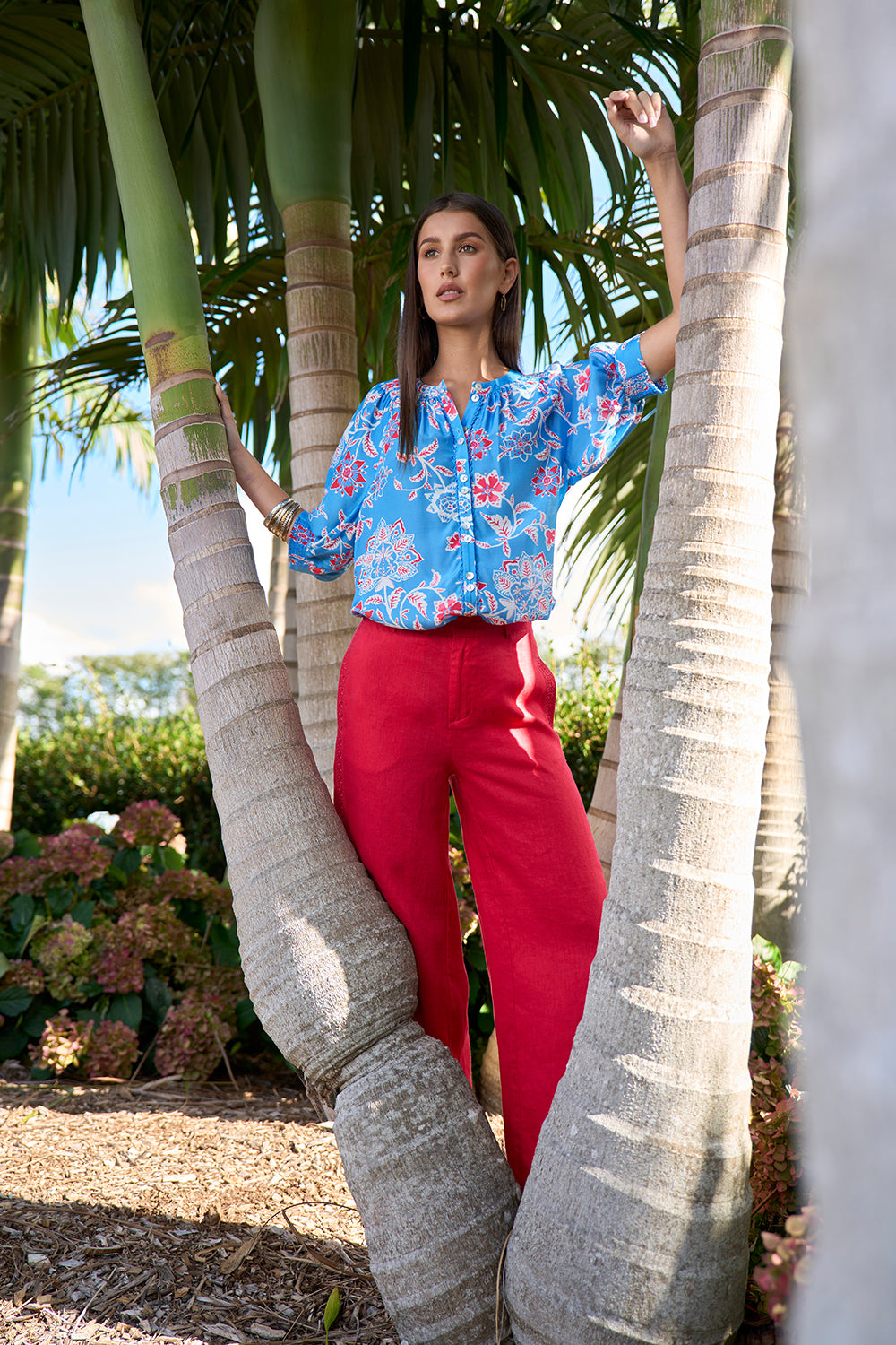 Loobies Story Aisha Shirt - Azure Multi
